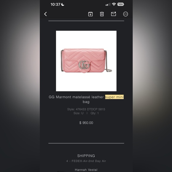 GUCCI pink super mini bag - Picture 12 of 12